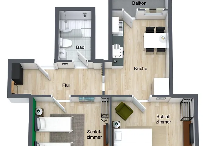 Berg Ruettenscheid, Netflix, Nahe Messe, Klinikum Apartment Essen